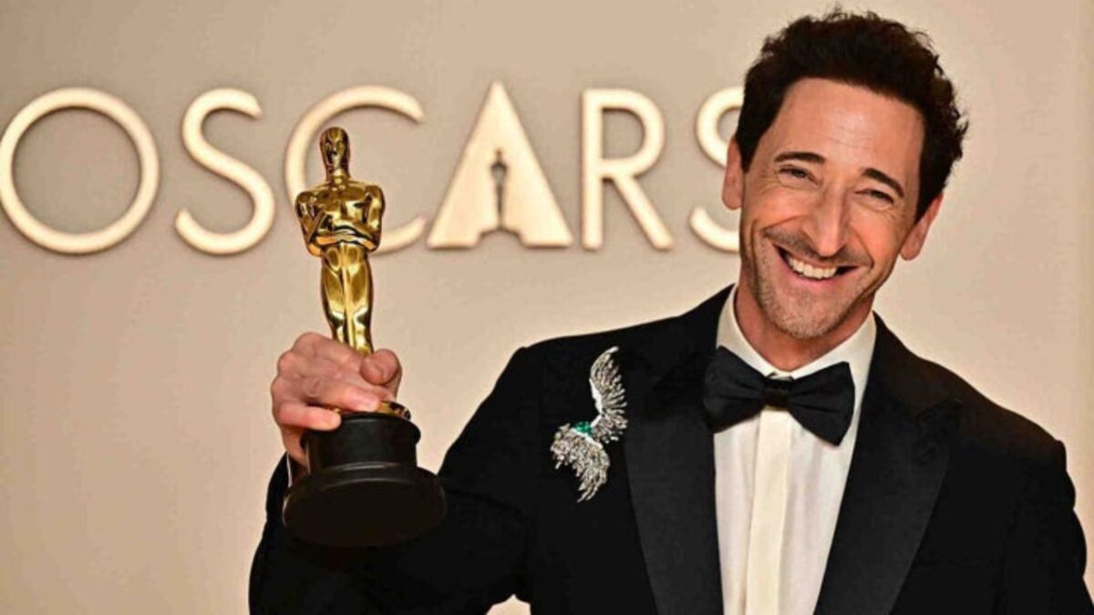 Adrien Brody, rompió el domingo el récord al discurso de agradecimiento más largo en una gala en televisión