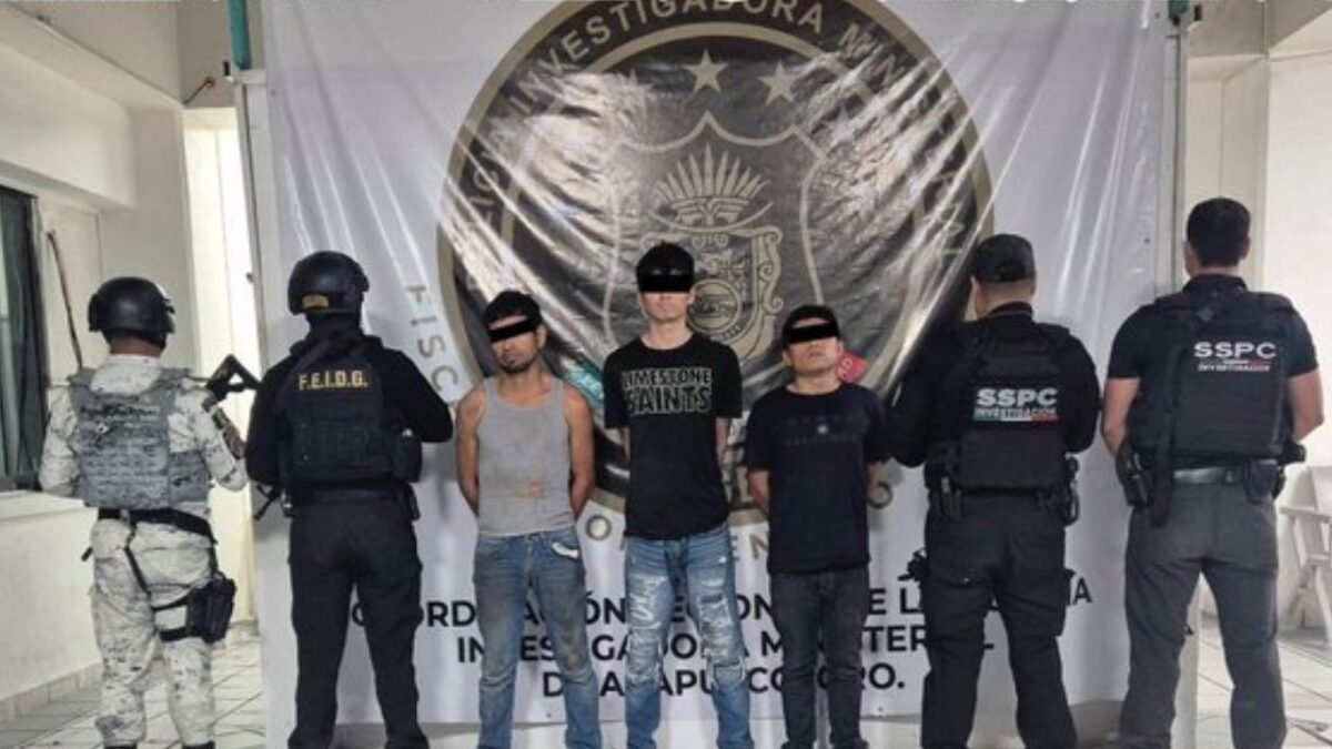 Luis Alberto "N"; Héctor Abraham "N" y Jesús Antonio "N", presuntamente formaban parte de una célula criminal Los Rusos