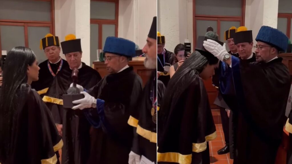 VIDEO: Sandra Cuevas presume su Doctorado Honoris Causa . Noticias en tiempo real