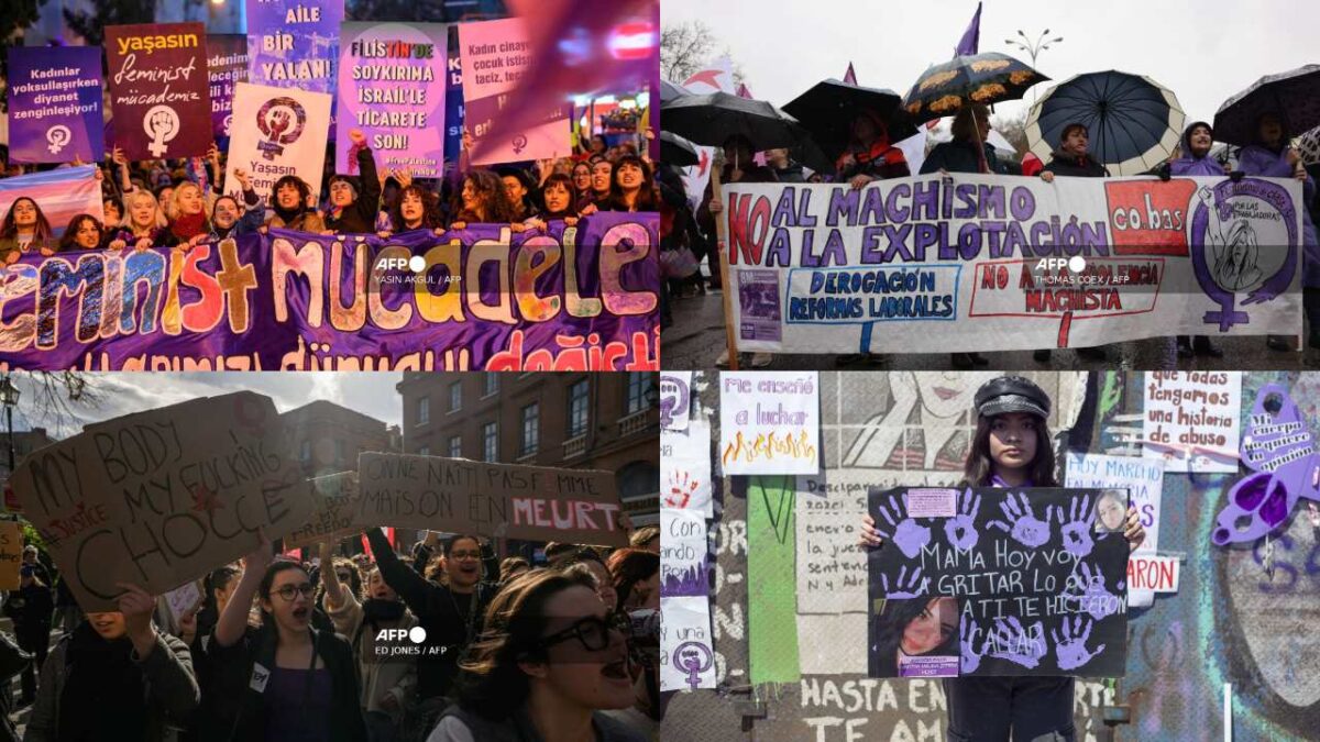 En todo el mundo se han dado marchas por el Día Internacional de la Mujer.