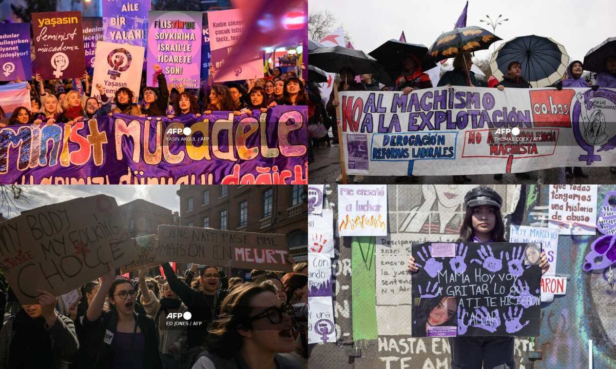 En todo el mundo se han dado marchas por el Día Internacional de la Mujer.