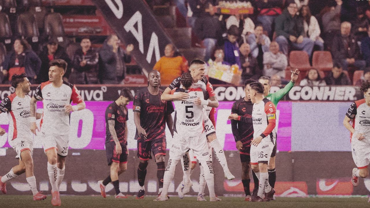 Atlas derrota con remontada y golazo de Doria a los Xolos de Tijuana.