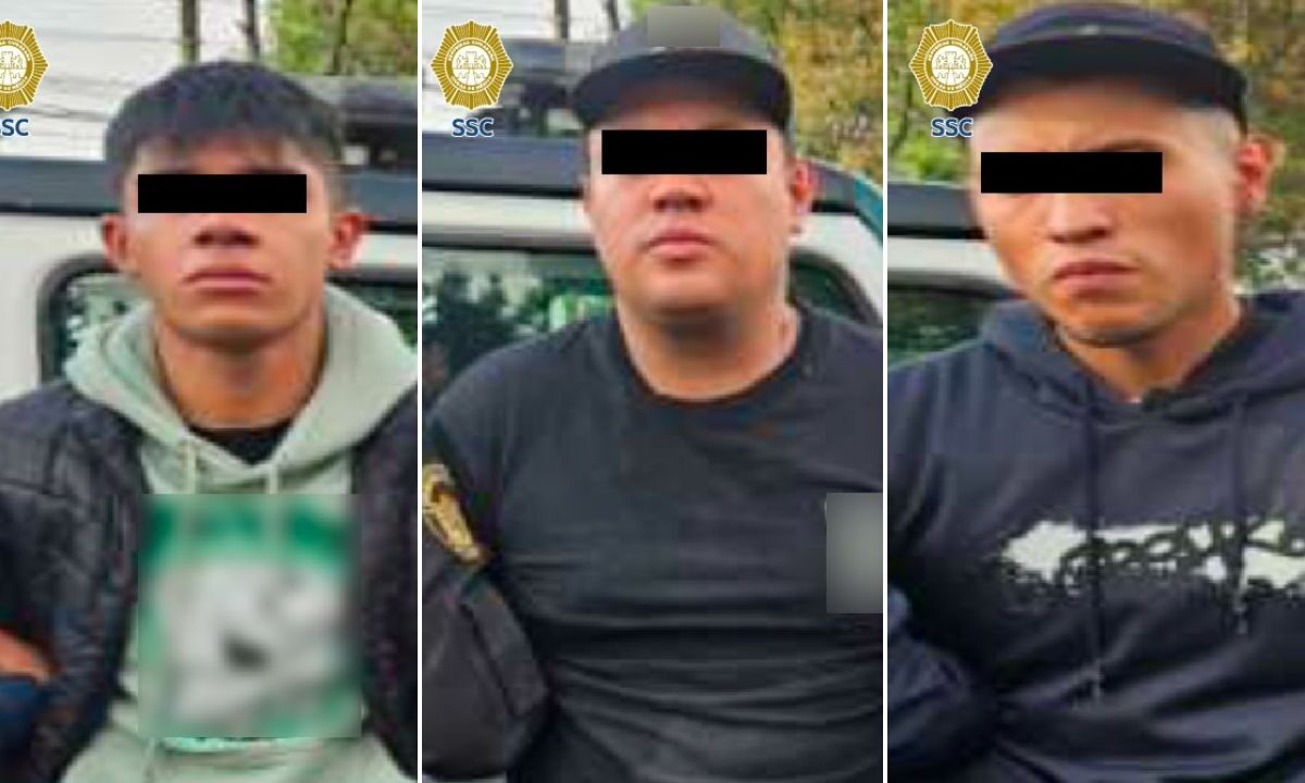 Con dinero en mano, tres presuntos extorsionadores fueron detenidos por presuntamente amenazar a un comerciante.