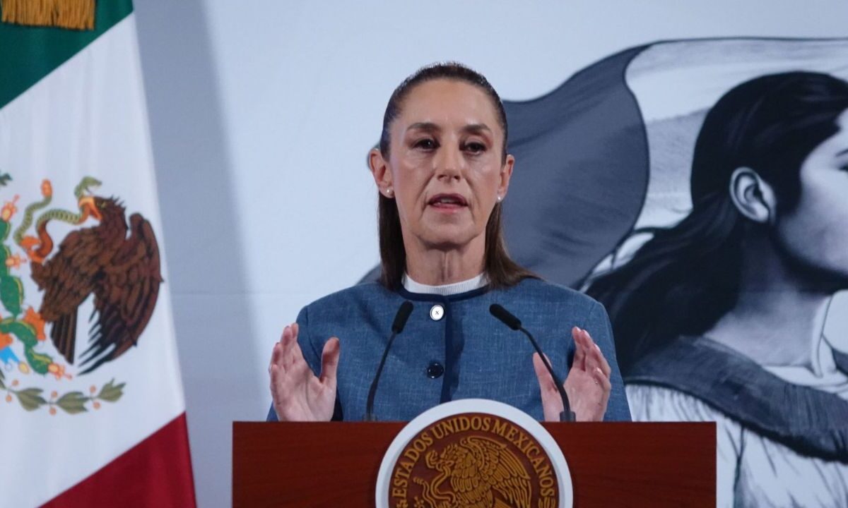 Claudia Sheinbaum durante la conferencia de prensa Mañanera