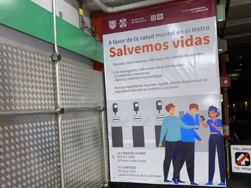 En 9 años, “Salvemos Vidas” evitó 790 suicidios en Metro de CDMX