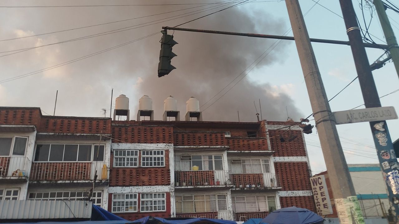 aspectos del incendio en la alcaldía Miguel Hidalgo