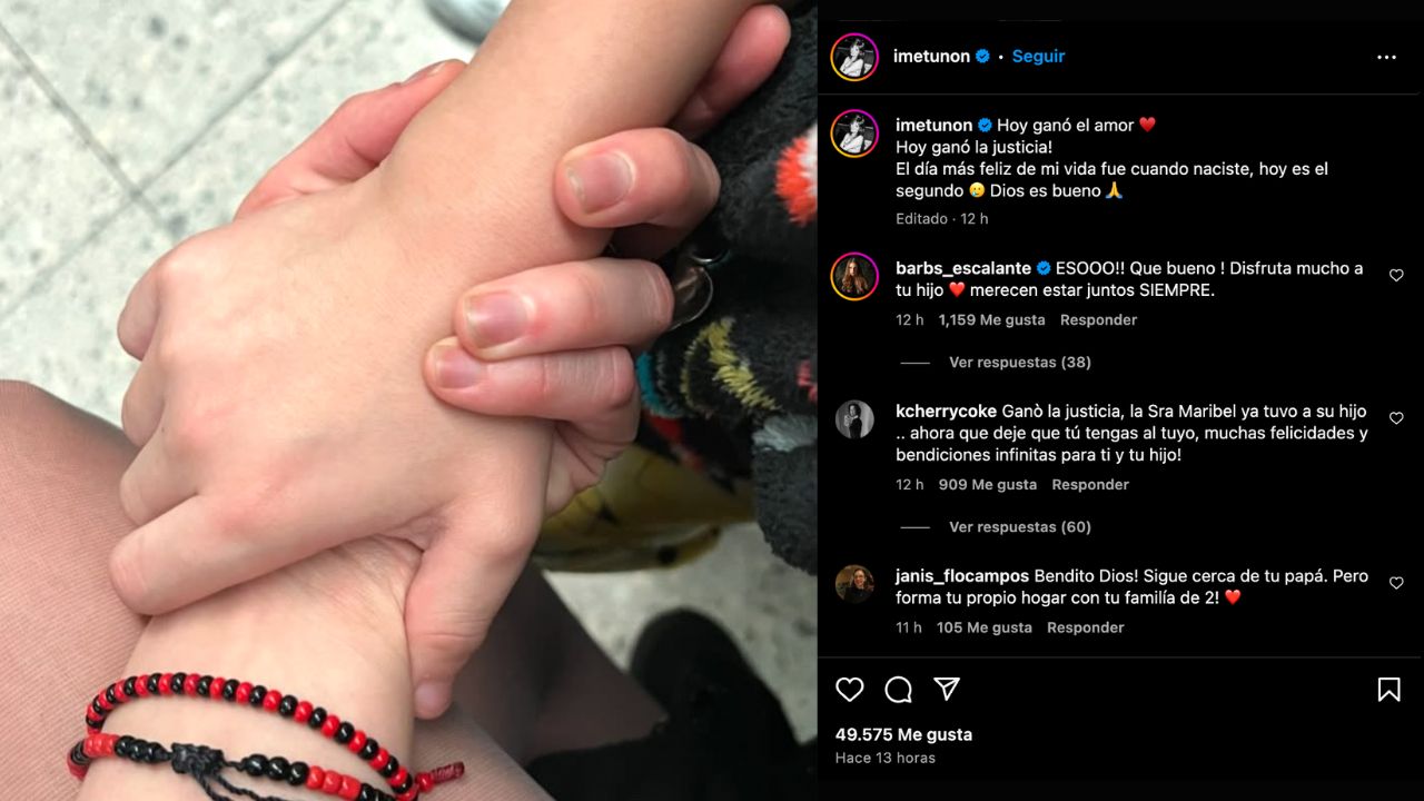 Imelda Tuñón compartió el reencuentro con su hijo, luego de que Maribel Guardia perdiera la custodia temporal 