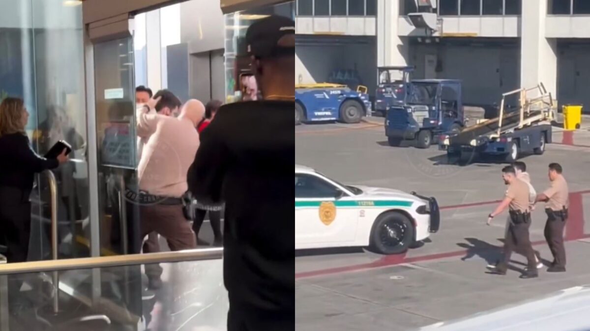 Oficiales arrestan a pareja brasileña en EU es arrestada tras altercado por vuelo perdido a Cancún.