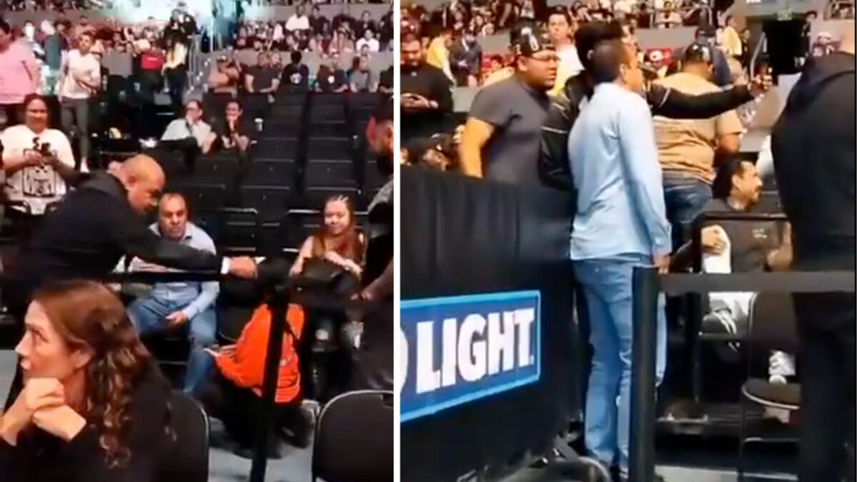 Cuauhtémoc Blanco apareció en la UFC Fight Night 2025 disfrutando del espectáculo, mientras activistas protestaban en su contra en Reforma.