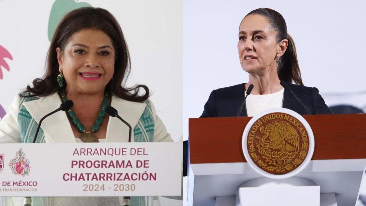 La jefa de Gobierno de la Ciudad de México, Clara Brugada, y la presidenta de México, Claudia Sheinbaum.