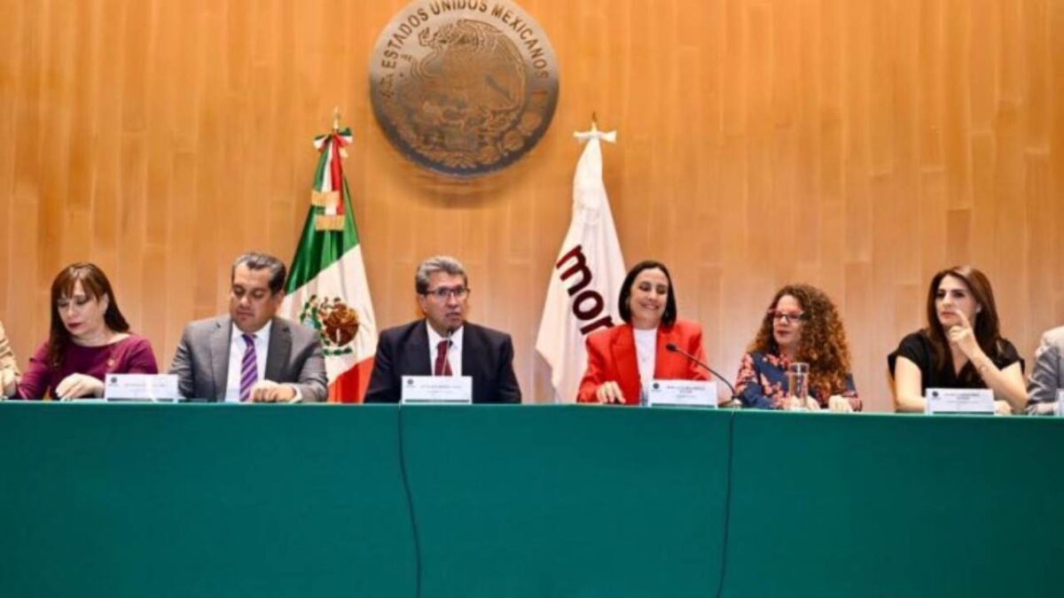 Luz Elena González, Secretaria de Energía, realizó la visita a la Cámara de Diputados, en donde sostuvo una reunión con los diputados de Morena.