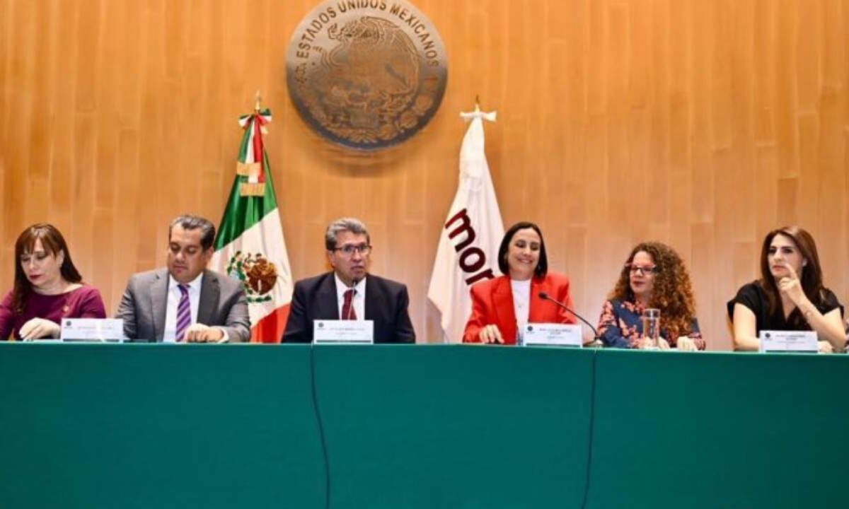 Luz Elena González, Secretaria de Energía, realizó la visita a la Cámara de Diputados, en donde sostuvo una reunión con los diputados de Morena.