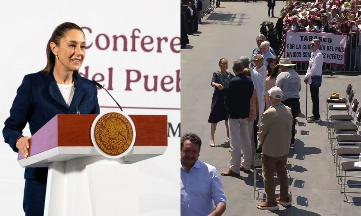 Como una “distracción” califica Sheinbaum que líderes de Morena y PVEM no la saludaran en evento del zócalo