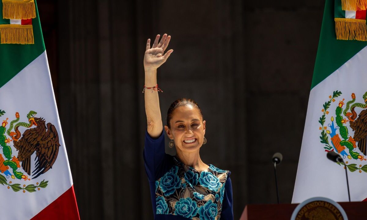 Sheinbaum en su reunión del Zócalo del 9 de marzo, habló sobre los migrantes