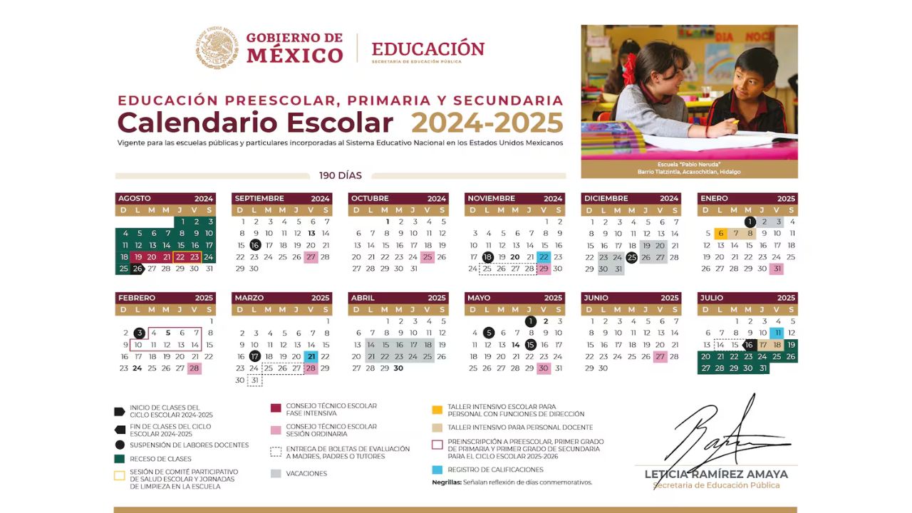 Calendario Escolar 2024-2025 en México: vacaciones, puentes y fechas importantes