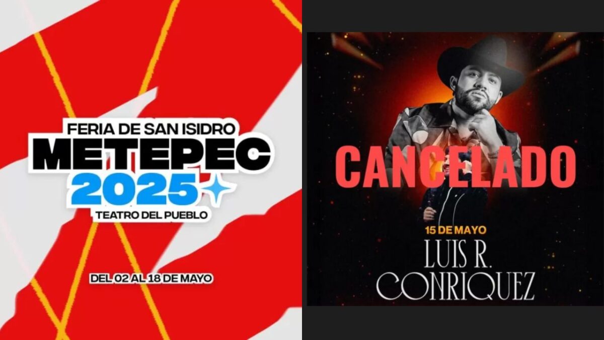 La Feria de Metepec decidió cancelar el concierto de Luis R. Conriquez, tras lo sucedido durante su palenque en la Feria del Caballo.