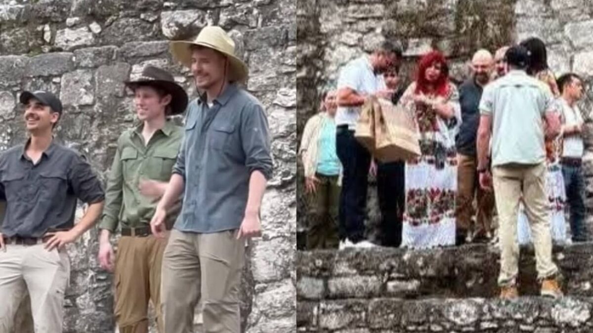 “MrBeast” visita Calakmul y es acompañado en su recorrido por Layda Sansores.