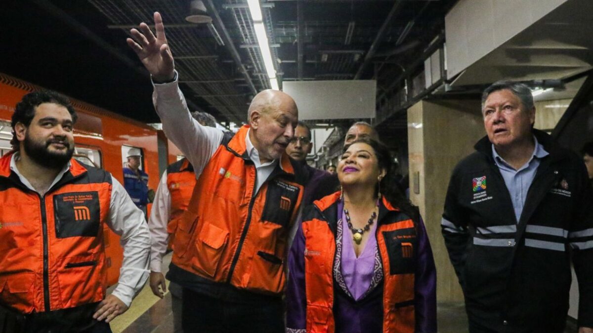 Clara Brugada recorre la Línea 1 del Metro