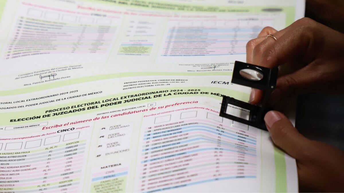 Boletas electorales de la próxima elección judicial.