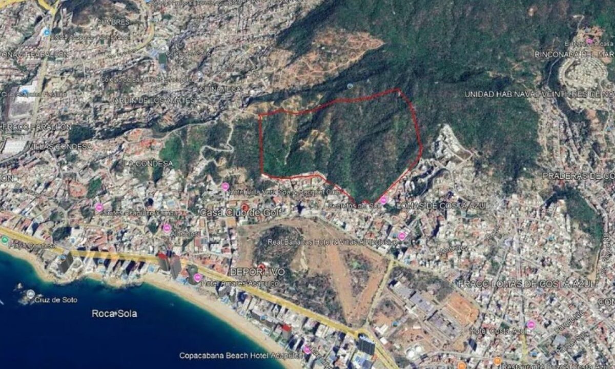 En el mapa de la inmobiliaria, se registra la invasión que fue retirada por autoridades en días recientes.