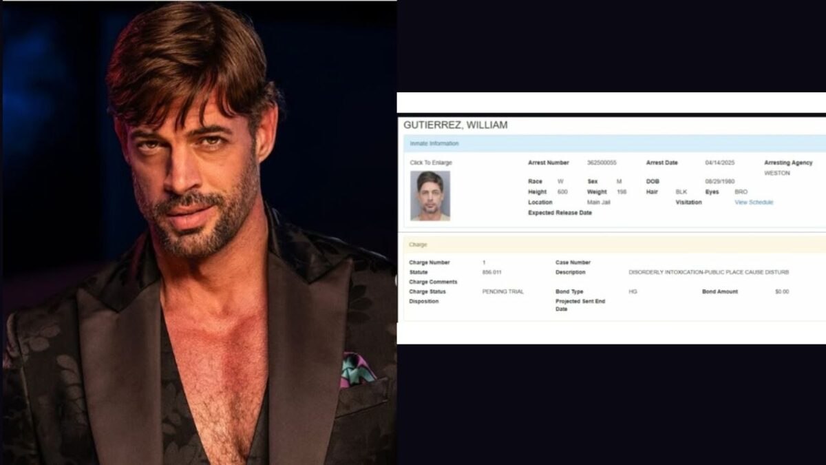 El actor William Levy fue detenido el lunes por autoridades de Broward, Florida, por disturbios. Estos son los cargos de los que se le acusa.