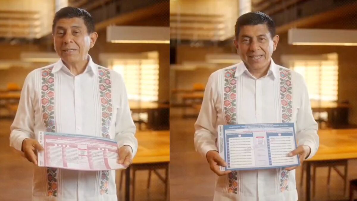 A través de un spot, el gobernador de Oaxaca, Salomón Jara invitó al pueblo oaxaqueño a participa en la elección del poder judicial.