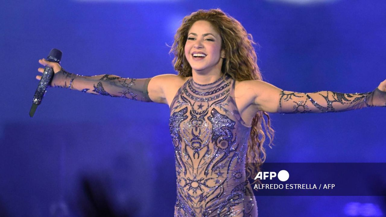 Shakira durante su presentación en México