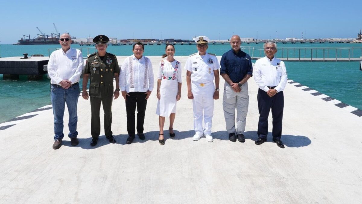 Claudia Sheinbaum anunció la ampliación del Puerto de Progreso, en Yucatán.