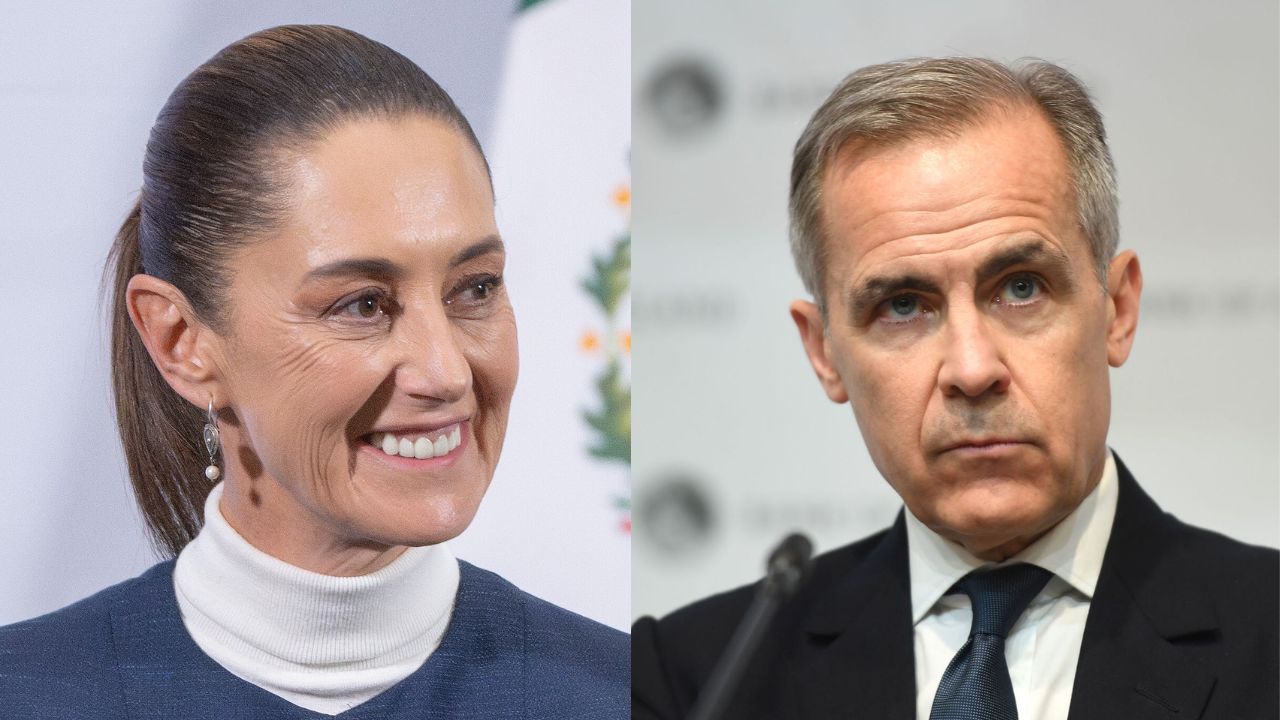La presidenta de México, Claudia Sheinbaum conversa con el primer ministro de Canadá, Mark Joseph Carney. Acuerdan mantener diálogo.