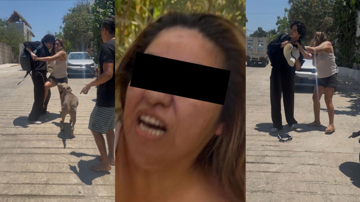 "Bautizan" a mujer anfitriona de un hotel como "Lady Toallas" por presuntamente agredir a pareja turista en Oaxaca por entregar paños llenos de arena.