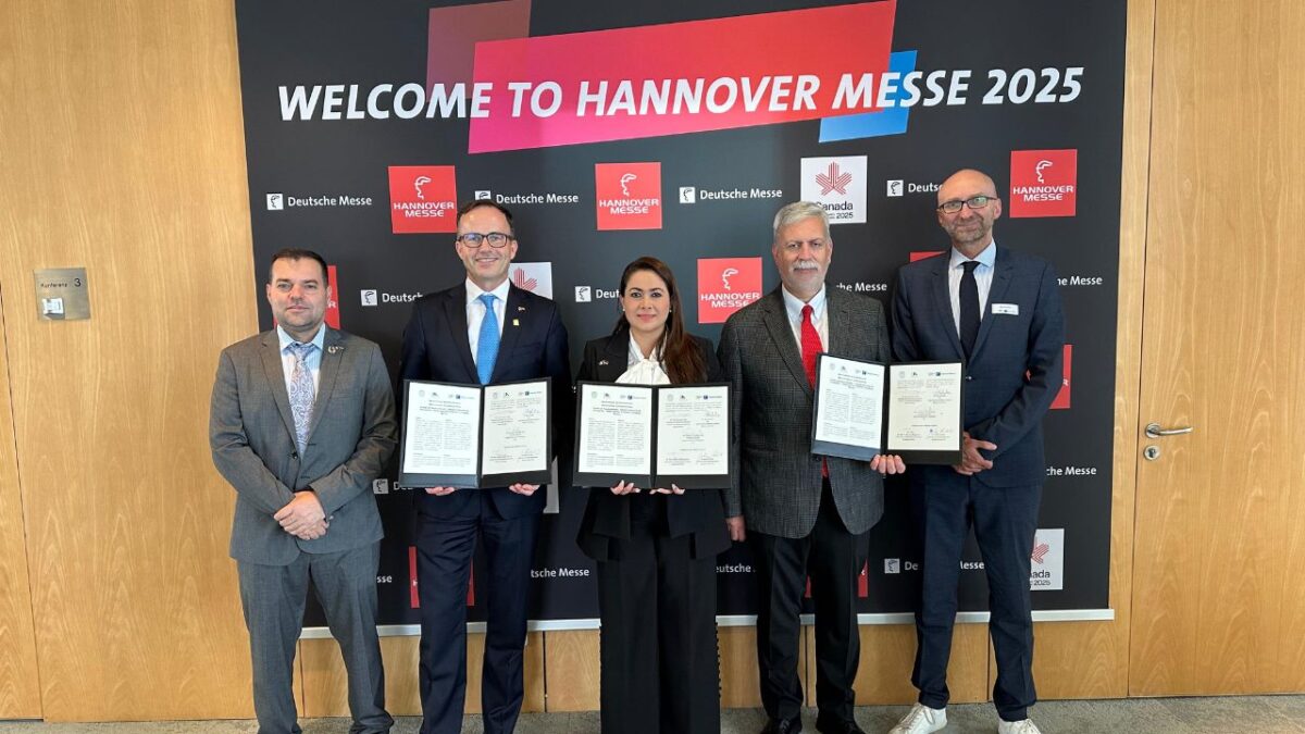 La gobernadora Tere Jiménez asistió a la inauguración de la Hannover Messe 2025, que es la feria industrial más grande del mundo y donde Aguascalientes está presente.