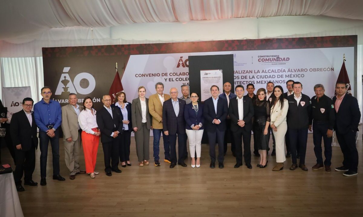 Gobierno de la Alcaldía Álvaro Obregón y el Colegio de Arquitectos firmaron un convenio para un desarrollo urbano sostenible en la demarcación.