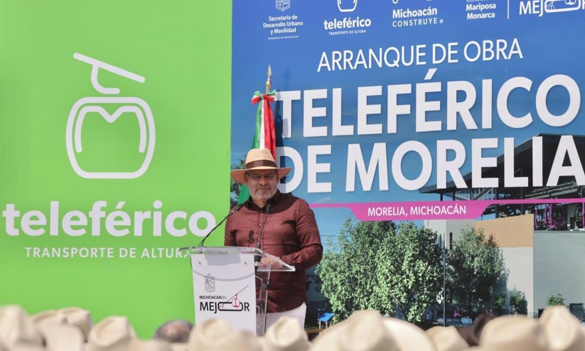 Con recurso 100% estatal y sin deuda pública arranca la construcción de la primera etapa del teleférico de Morelia