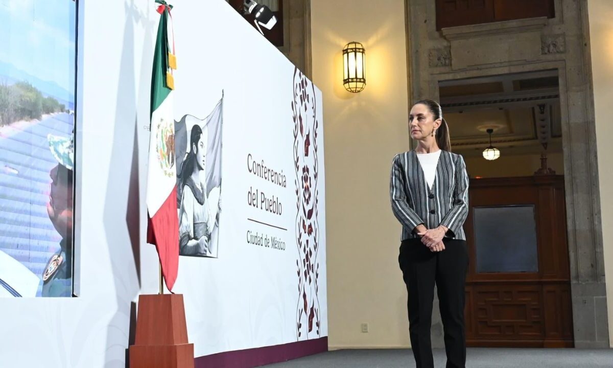 La presidenta de México, Claudia Sheinbaum en la conferencia Mañanera