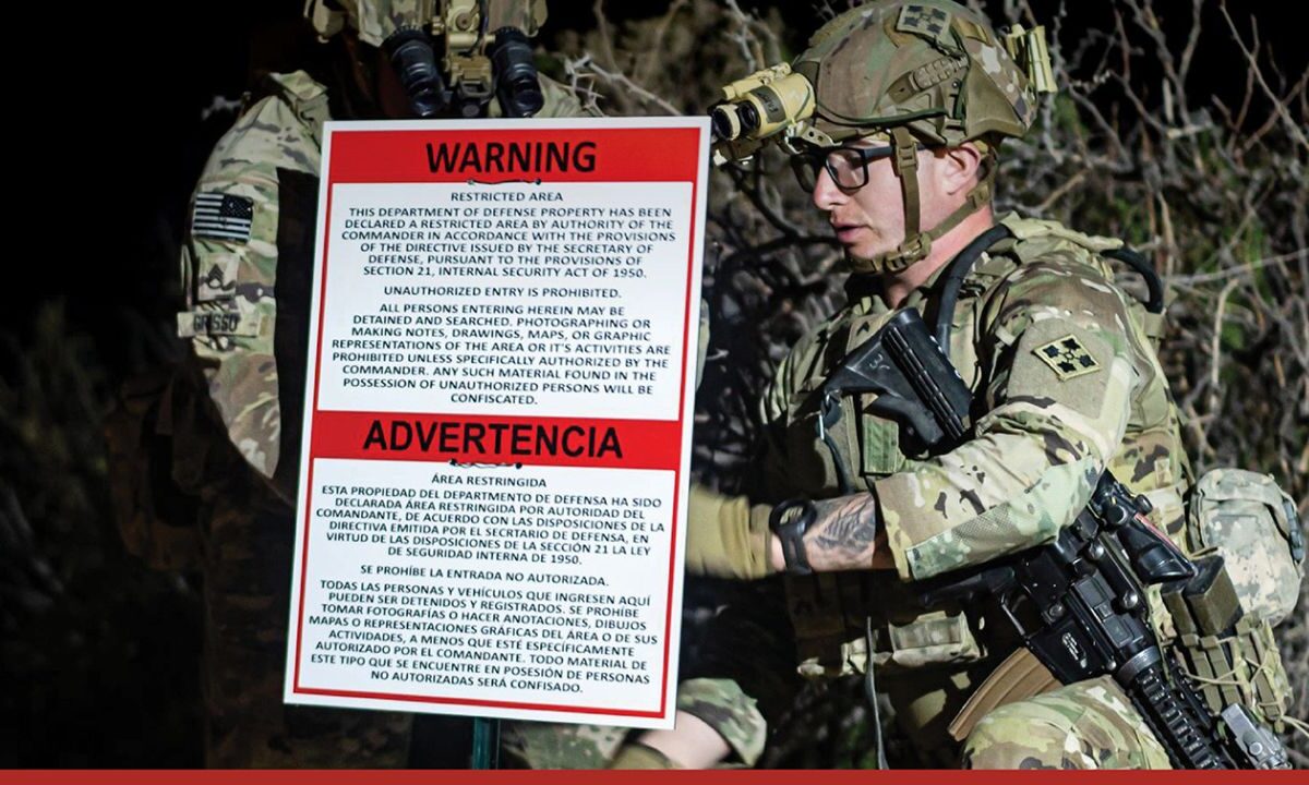 Estados Unidos escaló sus amenazas contra los migrantes irregulares: les recordó que militares los pueden detener en sus "áreas de defensa" en la frontera con México.