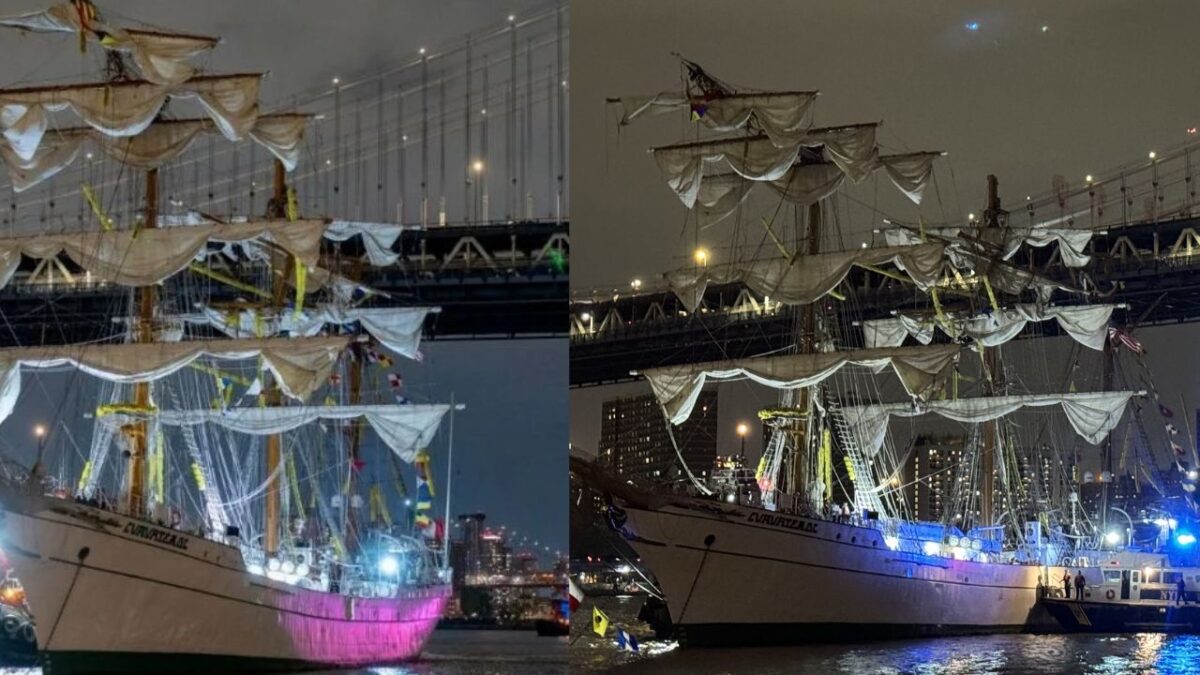 El buque "Cuauhtémoc" solicitó en 3 ocasiones el apoyo de remolcadores antes de chocar con el puente de Brooklyn, Nueva York.