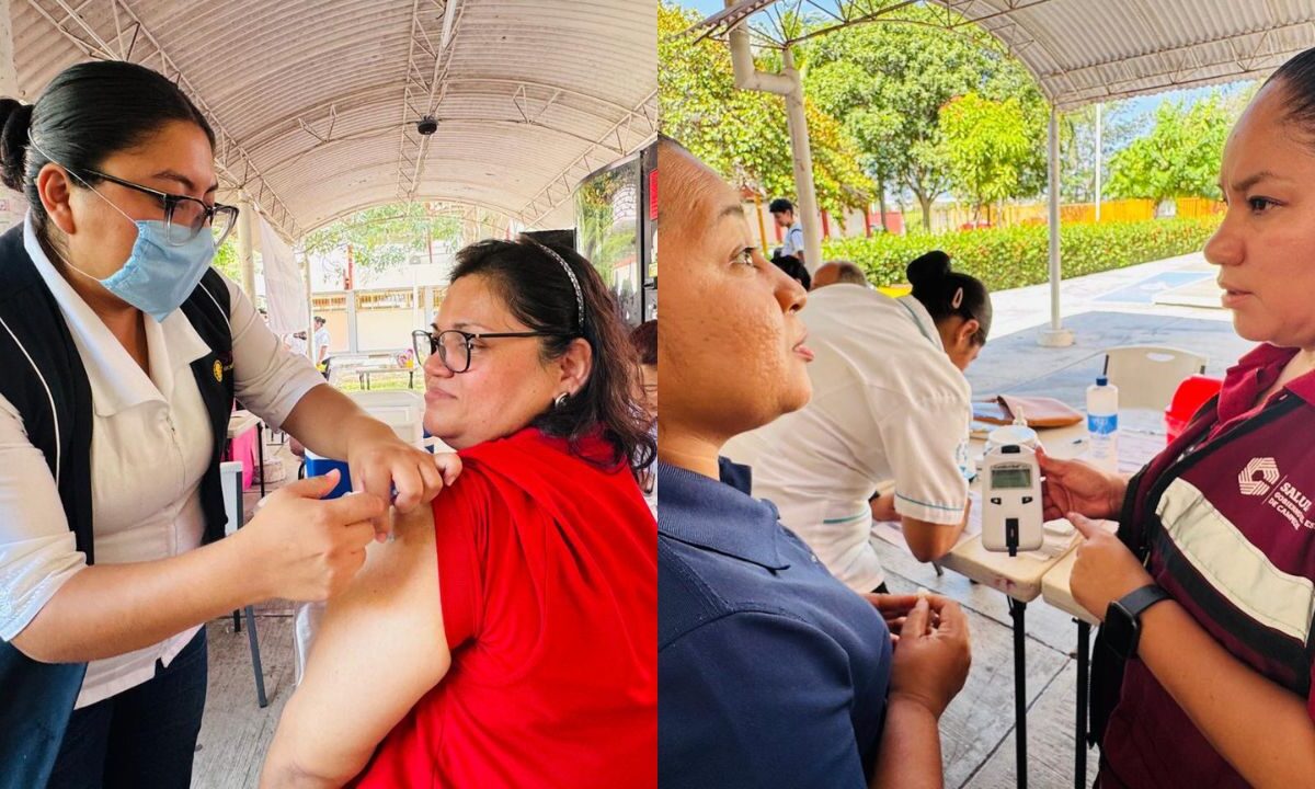 Salud en tu Barrio llegó a la Escuela Preparatoria Unidad Académica Campus II de la UNACAR para brindar servicios médicos básicos gratuitos.