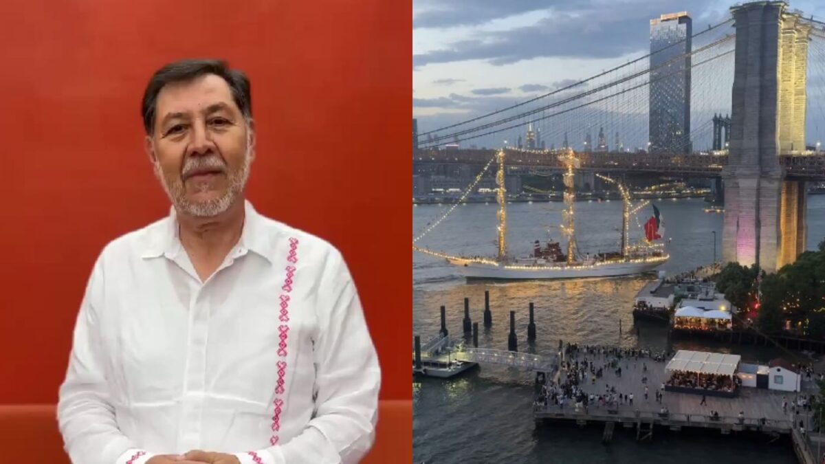 Fernández Noroña acusa de “carroñera” a la derecha por criticar proselitismo en buque Cuauhtémoc.