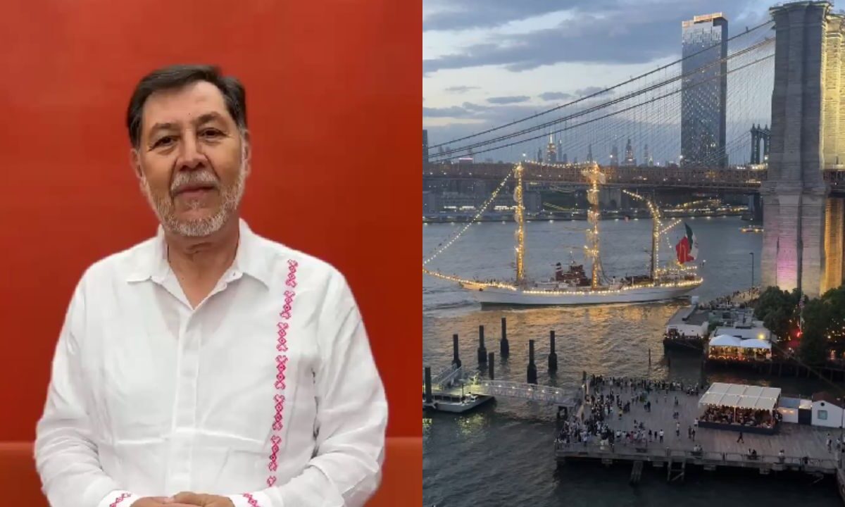 Fernández Noroña acusa de “carroñera” a la derecha por criticar proselitismo en buque Cuauhtémoc.