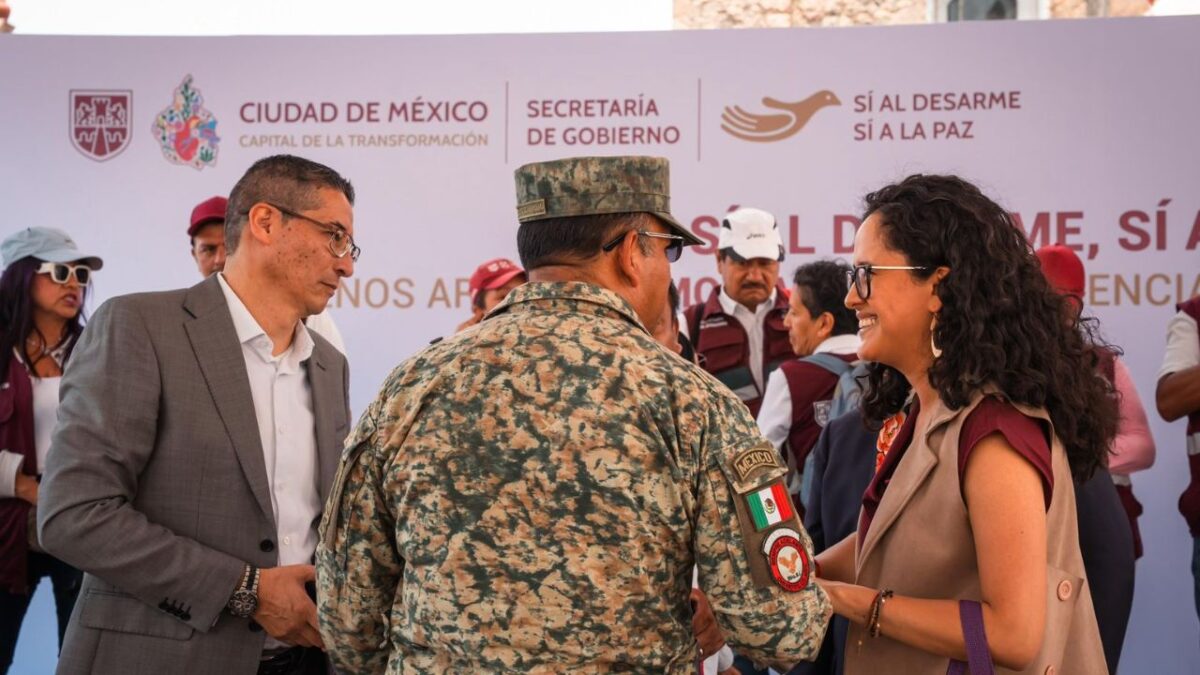 En el marco “Sí al Desarme, Sí a la Paz”, se instaló un módulo de canje de armas en la Parroquia de San Miguel Topilejo de Tlalpan