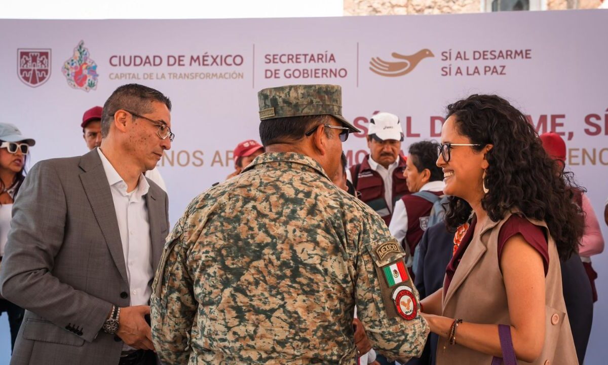 En el marco “Sí al Desarme, Sí a la Paz”, se instaló un módulo de canje de armas en la Parroquia de San Miguel Topilejo de Tlalpan