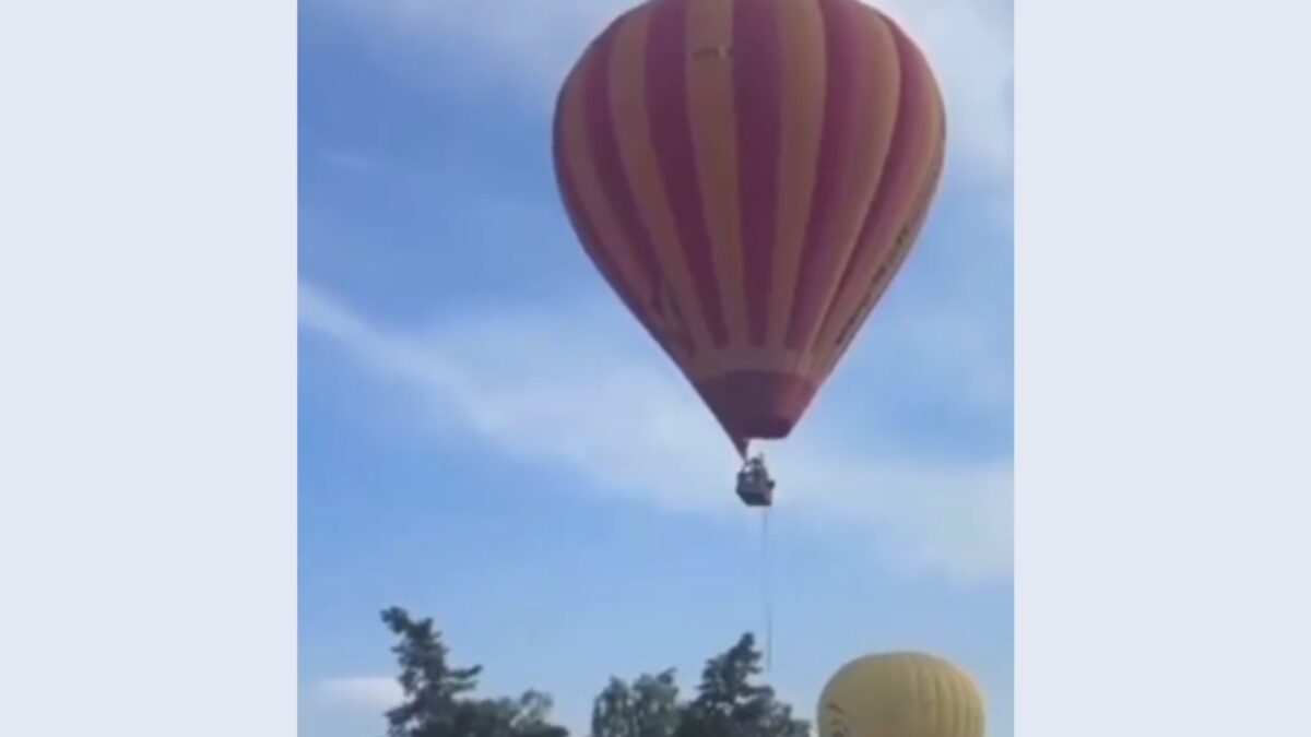 Cae globo aerostático en pleno vuelo cerca de Teotihuacán