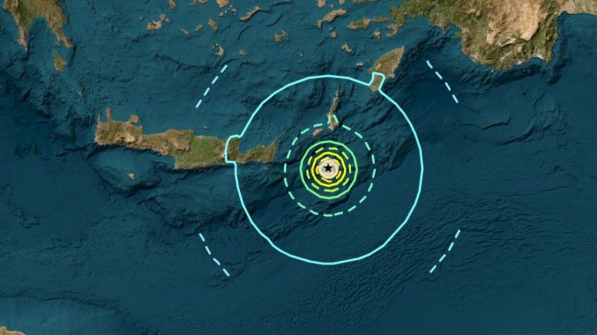 Un sismo de magnitud 6.1 sacudió Grecia, con epicentro frente a la isla griega de Kasos