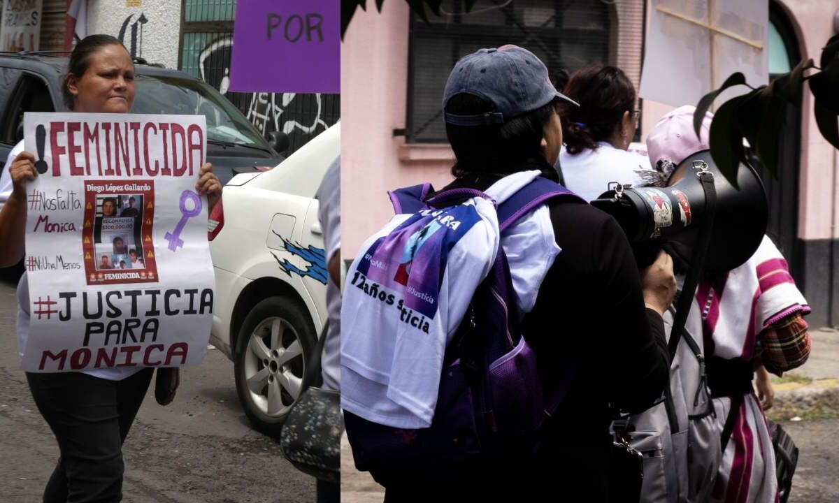 Amigos y familiares de Mónica, realizan una marcha para exigir justicia a 12 años del feminicidio.