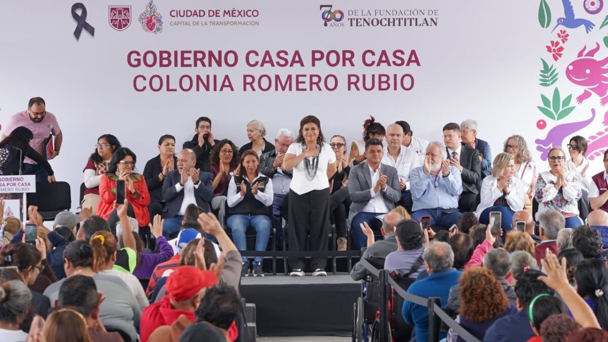 La jefa de Gobierno, Clara Brugada, reinició el programa “Casa por Casa” en la colonia Romero Rubio.