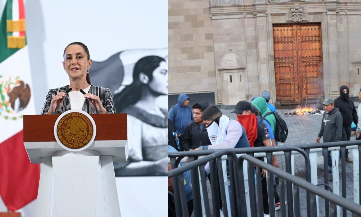Pese a bloqueo en Palacio Nacional, Sheinbaum reitera dialogo con la CNTE