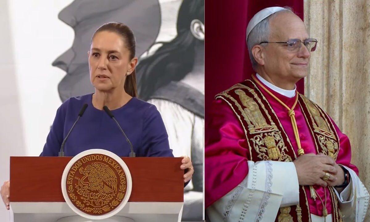 Claudia Sheinbaum celebra el nombramiento del Papa León XIV