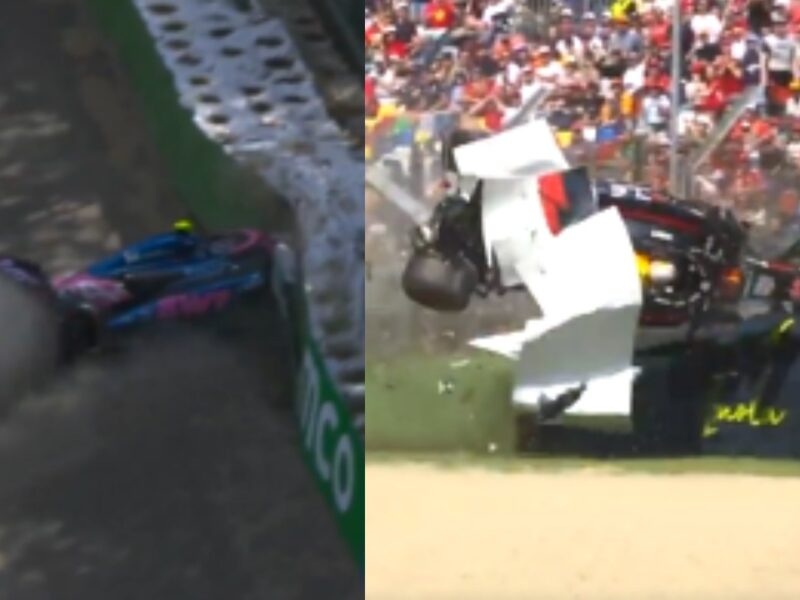 Colapinto y Tsunoda sufren aparatosos accidentes en el GP de Emilia-Romagna