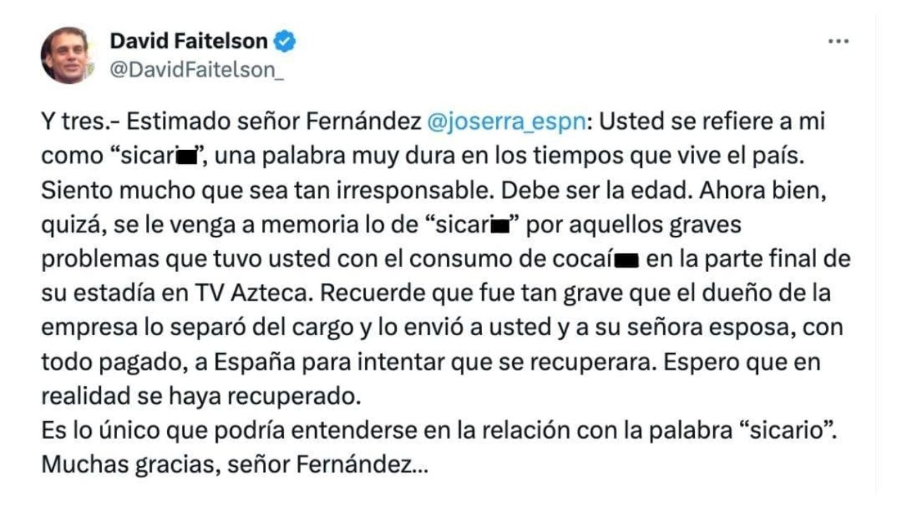 comentarios de David Faitelson
