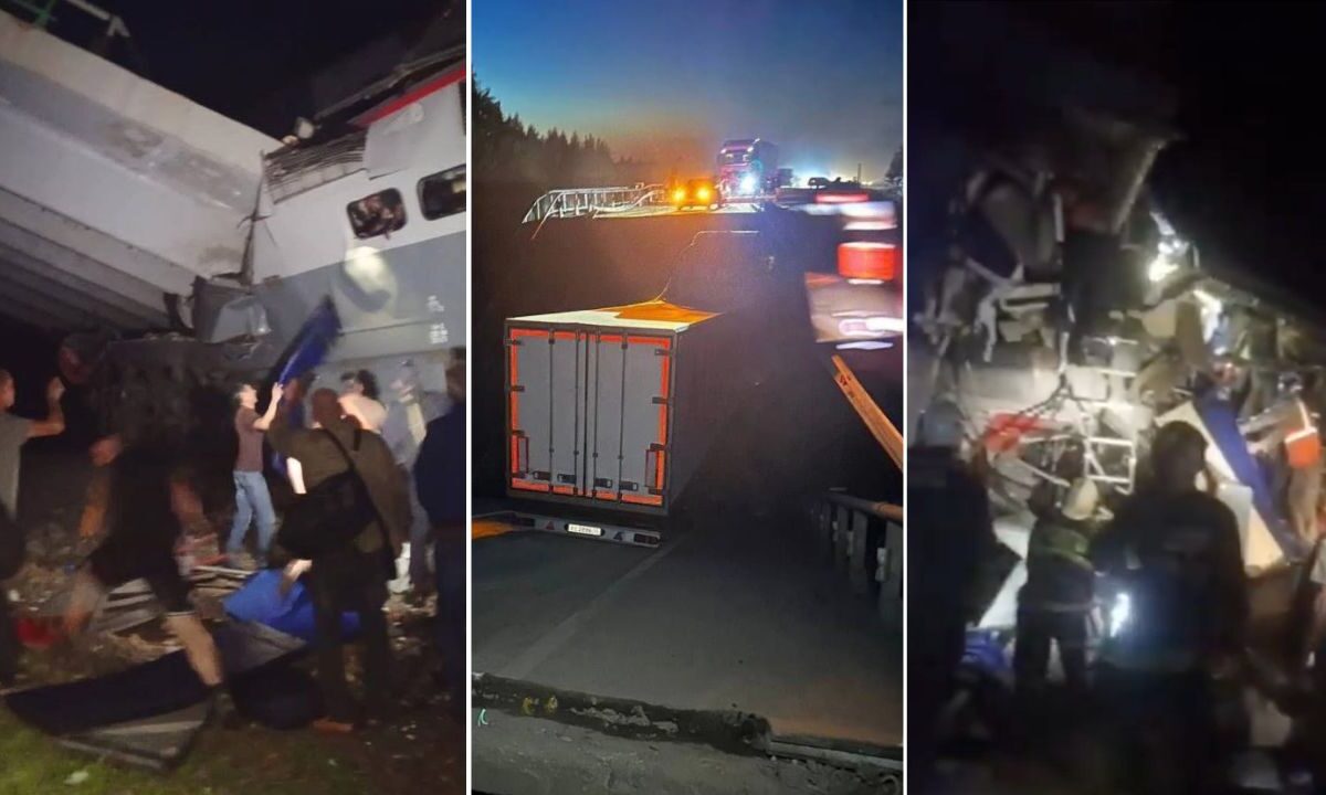 El derrumbe de un puente carretero provocó el descarrilamiento de un tren en Briansk, Rusia, dejando siete muertos y decenas de heridos.